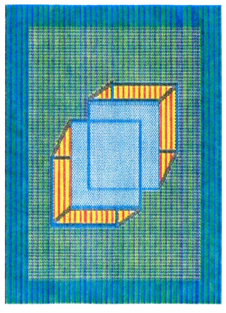 Kristen Roos, Double Cube Blue, 2019