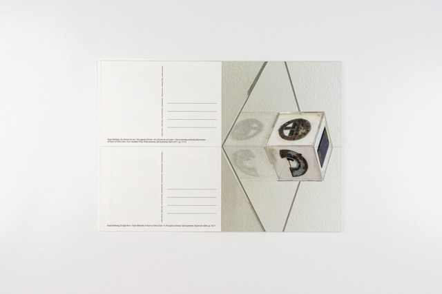 Footnotes I have never seen. A postcard book by Robin Waart with Alejandro Cesarco, Kajsa Dahlberg, Vincent Fecteau, Goda Palekaitė, Claudia de la Torre, Andrew Witkin. Photo: Ayako Nishibori. ISBN 978-90-829362-4-7