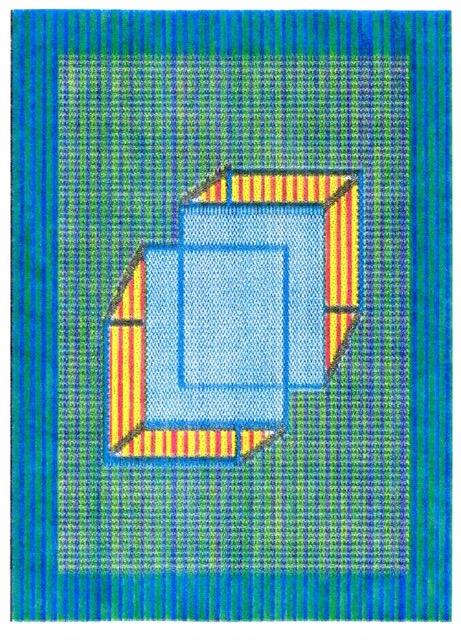 Kristen Roos, Double Cube Blue, 2019