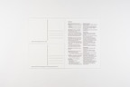 Footnotes I have never seen. A postcard book by Robin Waart with Alejandro Cesarco, Kajsa Dahlberg, Vincent Fecteau, Goda Palekaitė, Claudia de la Torre, Andrew Witkin. Photo: Ayako Nishibori. ISBN 978-90-829362-4-7